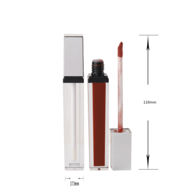 High-grade lip glaze tube square tube bright silver cover thick wall concealer bottle liquid eye shadow liquid blush package